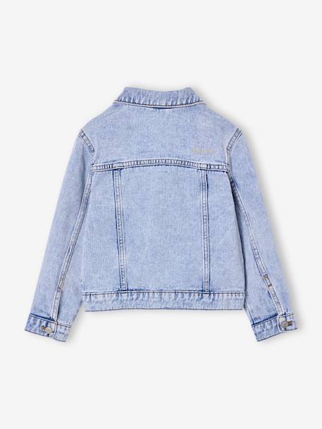 Jeansjas voor meisjes lichtblauw+middenblauw - vertbaudet enfant 