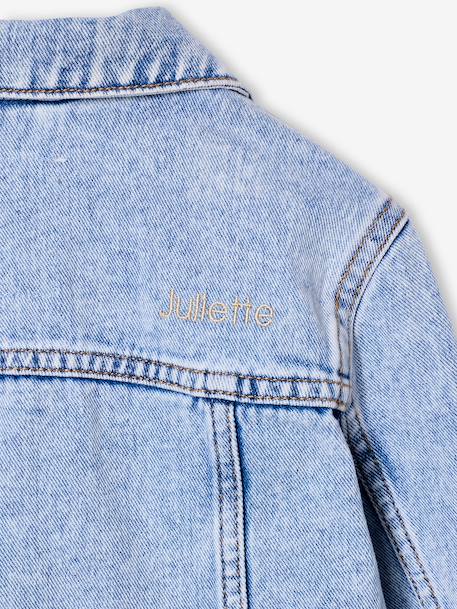 Jeansjas voor meisjes lichtblauw+middenblauw - vertbaudet enfant 