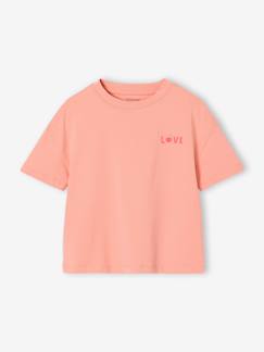 -Effen Basics meisjesshirt met korte mouwen
