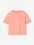 Effen Basics meisjesshirt met korte mouwen abrikoos+rood+snoepjesroze - vertbaudet enfant 