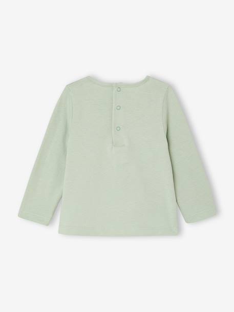 Set van 3 Basics T-shirts met lange mouwen ecru+rood, gestreept - vertbaudet enfant 