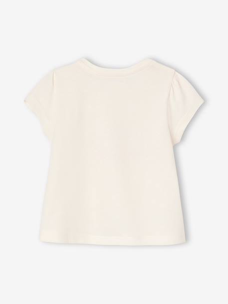 Set van 3 Basics T-shirts met lange mouwen ecru+rood, gestreept - vertbaudet enfant 