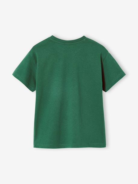 T-shirt jongen korte mouwen dieren dennen+ecru+wit - vertbaudet enfant 