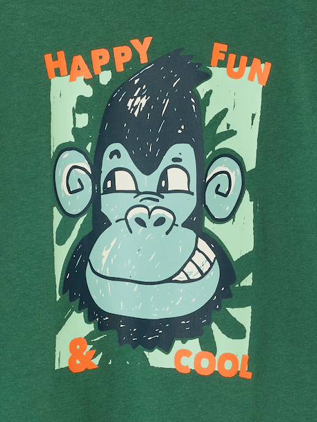 T-shirt jongen korte mouwen dieren dennen+ecru+wit - vertbaudet enfant 