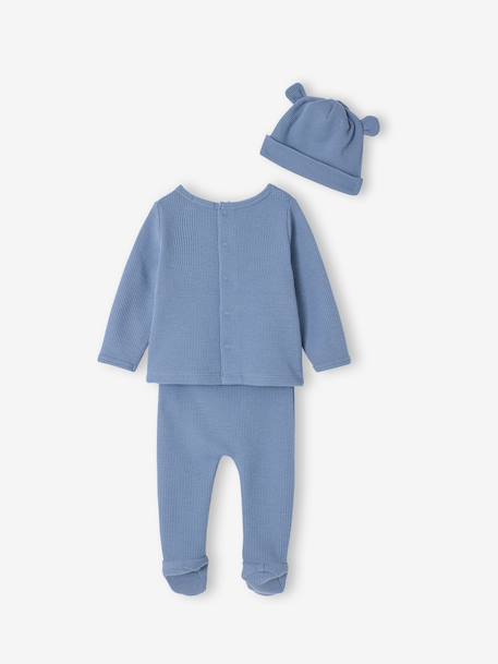 3-delige geboorteset, personaliseerbaar blauw+ecru - vertbaudet enfant 