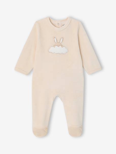 Babypakje in fluweel / velours ecru - vertbaudet enfant 