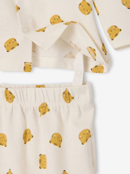 Set van 2 pyjama's voor jongens van biologisch katoen geel - vertbaudet enfant 