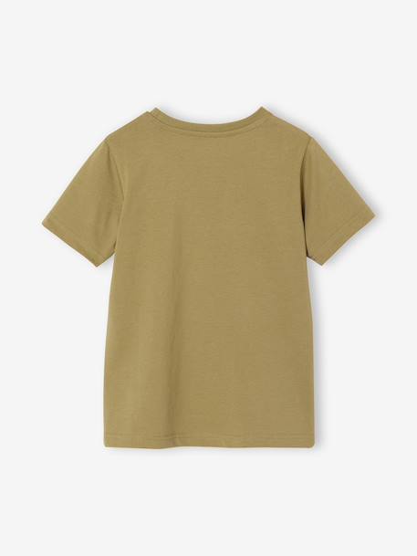 T-shirt voor jongens met print blauwgroen+gemêleerd wit+middenblauw+mintgroen+okergeel+olijf+terracotta - vertbaudet enfant 