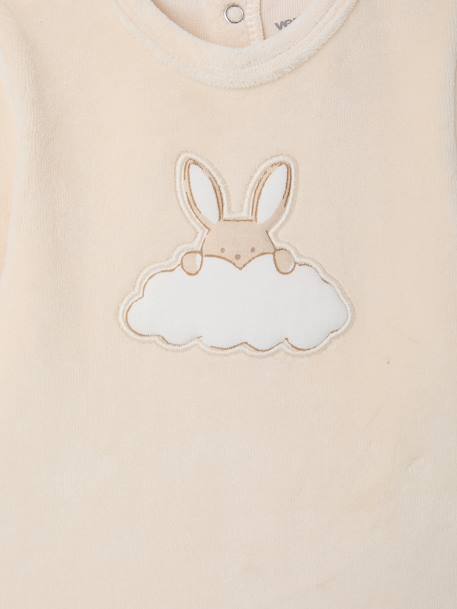 Babypakje in fluweel / velours ecru - vertbaudet enfant 