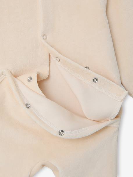 Babypakje in fluweel / velours ecru - vertbaudet enfant 