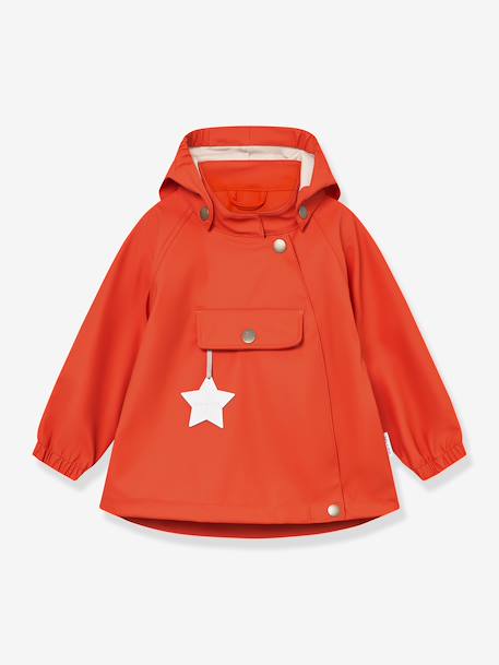 Regenset: waterdichte jas & broek salopet baby MATWAINIS MINI A TURE terracottategel+zachtpaars - vertbaudet enfant 