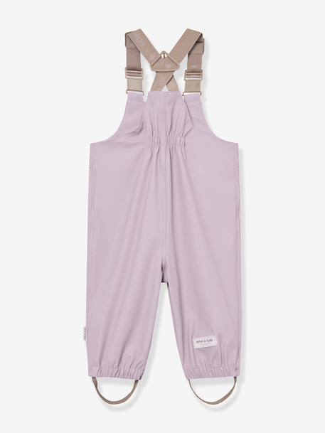 Regenset: waterdichte jas & broek salopet baby MATWAINIS MINI A TURE terracottategel+zachtpaars - vertbaudet enfant 