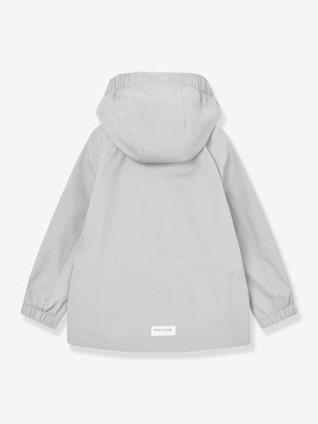Softshell babyjas met capuchon, winddicht en waterafstotend MATADEN MINI A TURE groen+mintgroen - vertbaudet enfant 