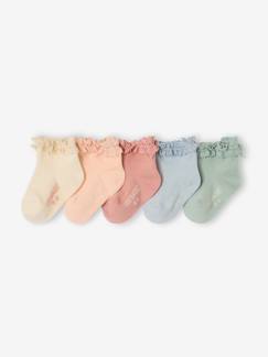 Baby-Sokken, kousen-Set van 5 paar halfhoge sokken meisjes (baby)