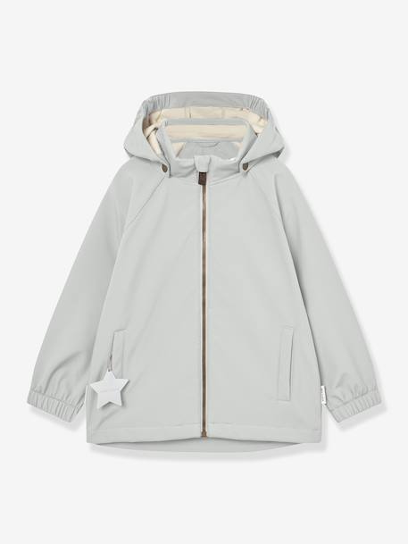 Softshell babyjas met capuchon, winddicht en waterafstotend MATADEN MINI A TURE groen+mintgroen - vertbaudet enfant 