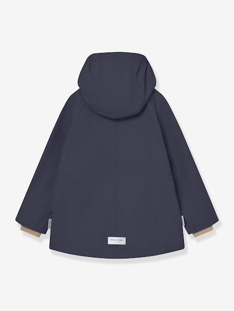 Meisjesparka voor het tussenseizoen MATALLURE MINI A TURE donkerblauw+marineblauw+terracottategel - vertbaudet enfant 