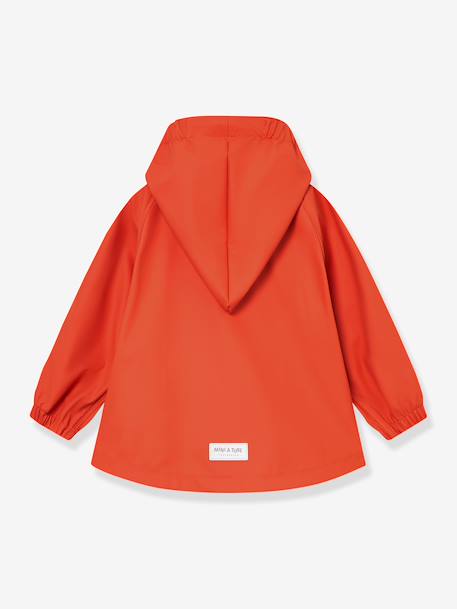 Regenset: waterdichte jas & broek salopet baby MATWAINIS MINI A TURE terracottategel+zachtpaars - vertbaudet enfant 