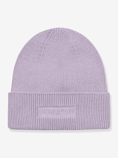 Gebreide muts voor kinderen MATBOJE MINI A TURE beige (poederkleur)+lila+terracottategel - vertbaudet enfant 