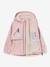 Waterdichte meisjesjas voor het tussenseizoen met fleecevoering MATALGEA MINI A TURE roze (poederkleur)+rozenhout+saliegroen - vertbaudet enfant 