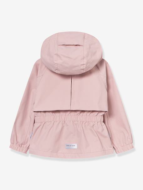 Waterdichte meisjesjas voor het tussenseizoen met fleecevoering MATALGEA MINI A TURE roze (poederkleur)+rozenhout+saliegroen - vertbaudet enfant 
