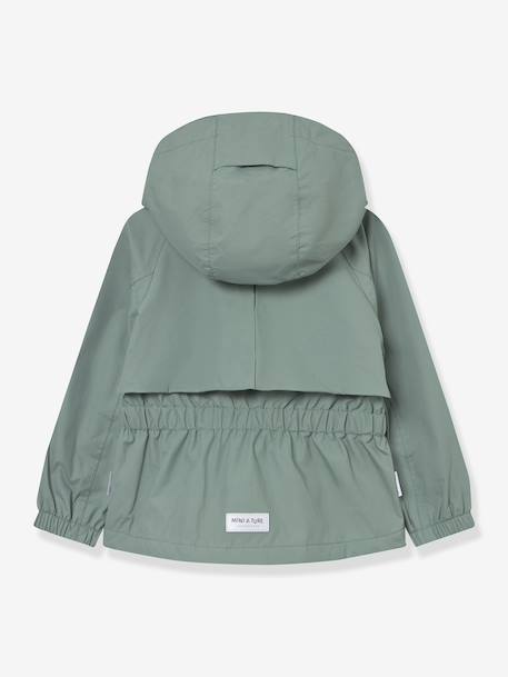 Waterdichte meisjesjas voor het tussenseizoen met fleecevoering MATALGEA MINI A TURE roze (poederkleur)+rozenhout+saliegroen - vertbaudet enfant 