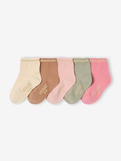 -Set van 5 paar glittersokken voor babymeisjes BASICS