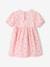 Jurk van lichte spijkerstof ongewassen denim+rozen+stone+vanille - vertbaudet enfant 