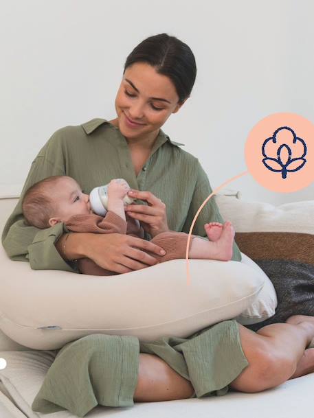 Zwangerschaps- en borstvoedingskussen DOOMOO Buddy beige+ETHNIC PETROL+groen+RISOTTO TAUPE+terracotta - vertbaudet enfant 
