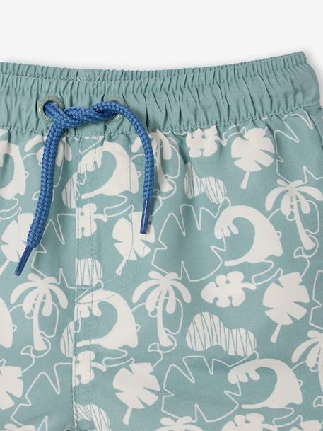 Bedrukte zwemshort voor babyjongens grijsblauw+saliegroen - vertbaudet enfant 