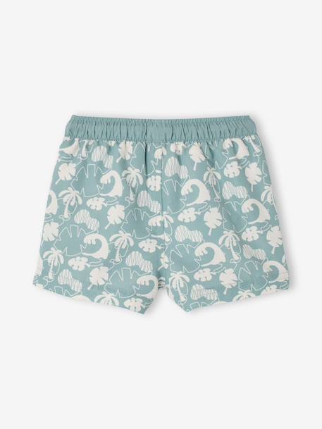 Bedrukte zwemshort voor babyjongens grijsblauw+saliegroen - vertbaudet enfant 