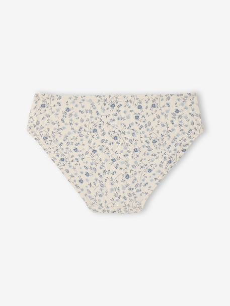 Set van 5 slipjes for girls geribbeld ecru - vertbaudet enfant 