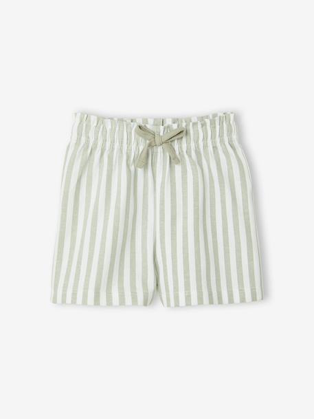 HELLO KITTY set T-shirt en short groen, gestreept - vertbaudet enfant 