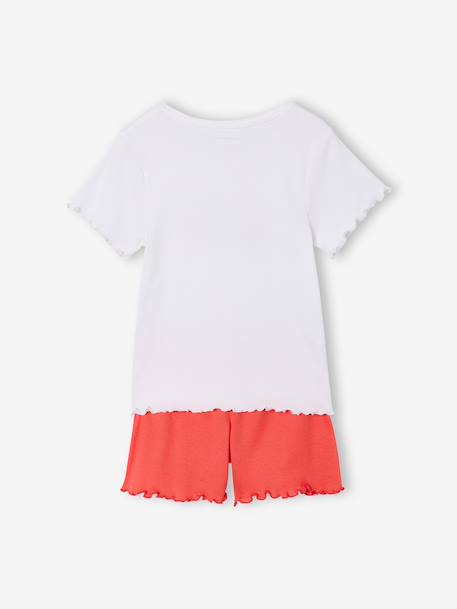 Set pyjama's voor meisjes met lange mouwen ecru - vertbaudet enfant 