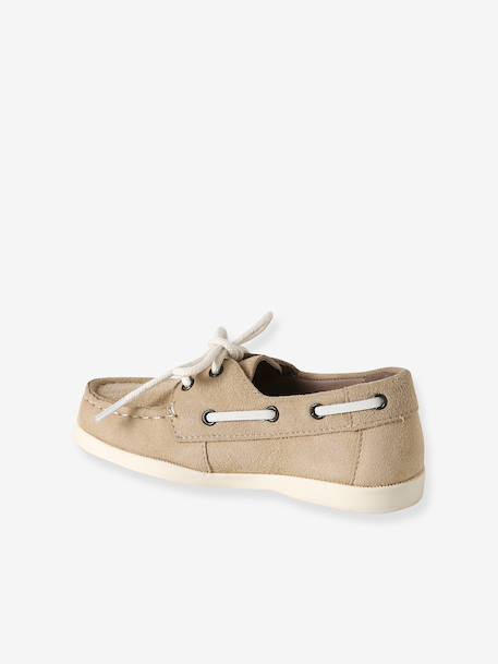 Bootschoenen voor jongens van leer beige - vertbaudet enfant 