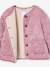 Gewatteerde jas voor meisjes met sherpavoering antraciet+rozen - vertbaudet enfant 