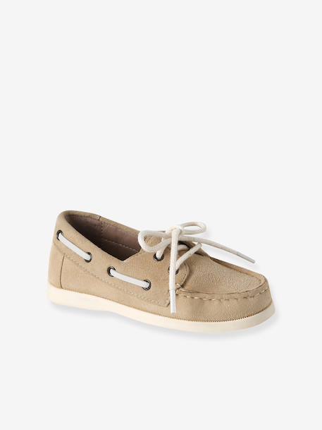 Bootschoenen voor jongens van leer beige - vertbaudet enfant 