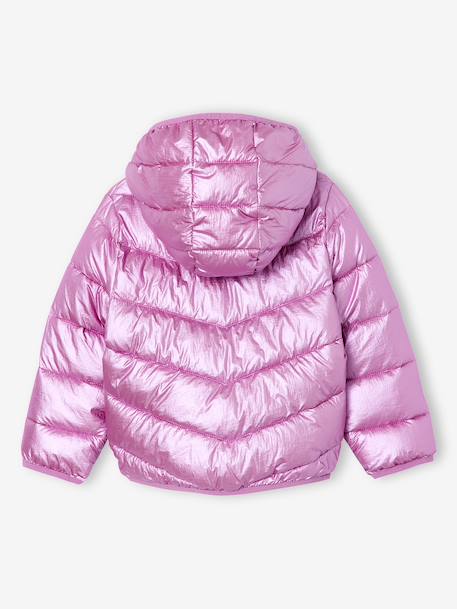 Lichtgewicht donsjack met iriserend effect voor meisjes rozen - vertbaudet enfant 