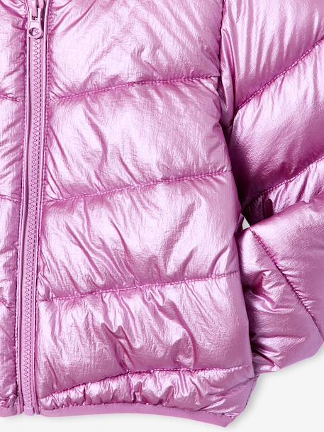 Lichtgewicht donsjack met iriserend effect voor meisjes rozen - vertbaudet enfant 