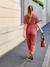 Jumpsuit voor zwangere vrouwen van biologisch katoenen gaas terracotta - vertbaudet enfant 