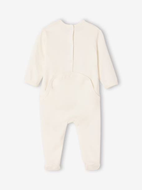Set van 3 pyjama's baby van biologisch katoen beige+ecru+saliegroen - vertbaudet enfant 