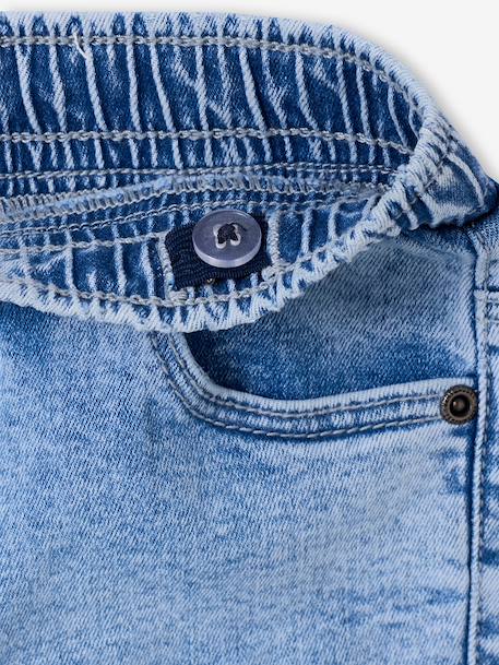 Set van 2 slim-fit jeans met elastische en verstelbare taille denimgrijs+double stone+stone - vertbaudet enfant 