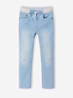 -Rechte fleecebroek jongens denim look
