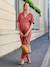 Jumpsuit voor zwangere vrouwen van biologisch katoenen gaas terracotta - vertbaudet enfant 