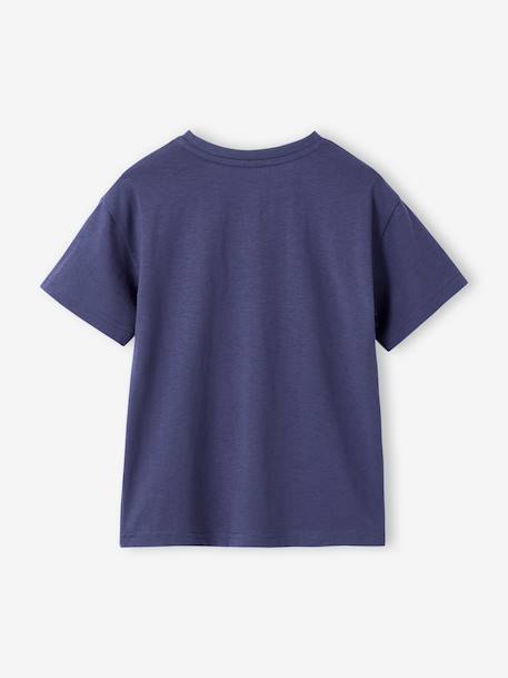 Jongensshirt dierenmotief leiblauw+sinaasappel - vertbaudet enfant 
