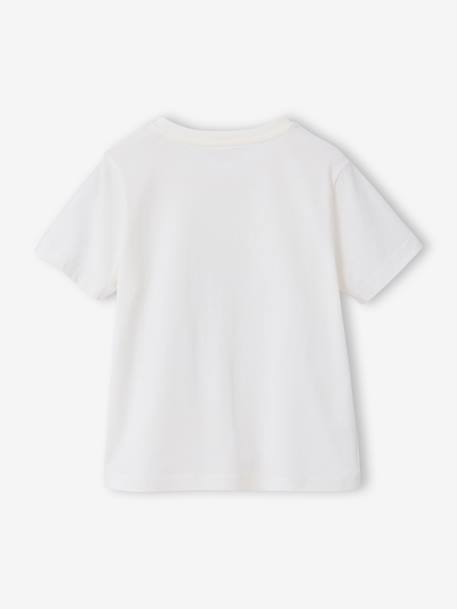 Jongensshirt met motief in omkeerbare pailletten Basics blauwgroen+ecru+nachtblauw+oceaanblauw+wit - vertbaudet enfant 