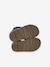 Gesloten sandalen met klittenband van leer voor baby's jeansblauw+zandbeige - vertbaudet enfant 
