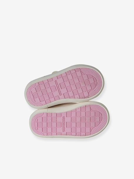 Stoffen tennisschoenen met klittenband voor babymeisjes groen madeliefjesprint+ijsblauw+paars, bedrukt+roze, bedrukt+veel roze+WIT - vertbaudet enfant 