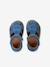Gesloten sandalen met klittenband van leer voor baby's jeansblauw+zandbeige - vertbaudet enfant 