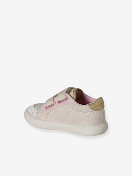 Stoffen tennisschoenen met klittenband voor babymeisjes groen madeliefjesprint+ijsblauw+paars, bedrukt+roze, bedrukt+veel roze+WIT - vertbaudet enfant 