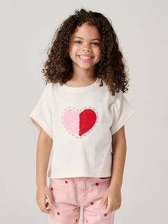 -T-shirt voor meisjes met paillettenmotieven